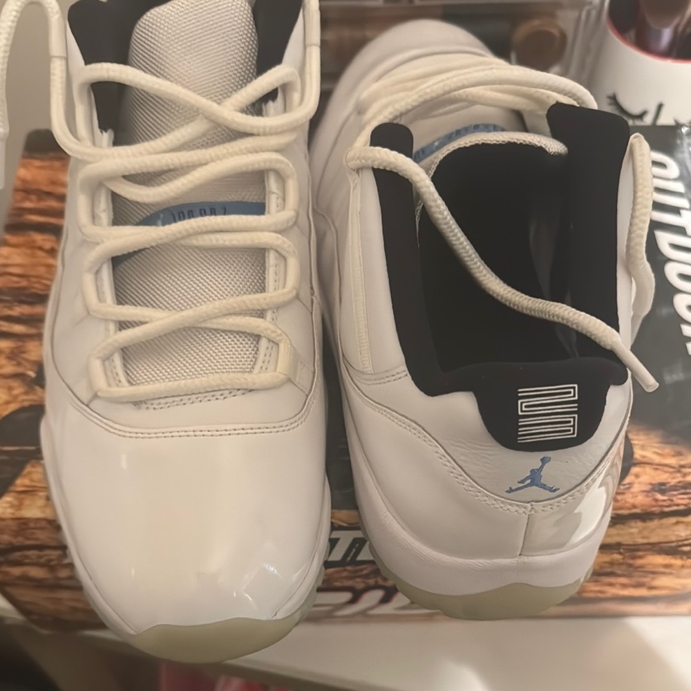 Jordan White and Black Athletic Shoes with Breathable Mesh